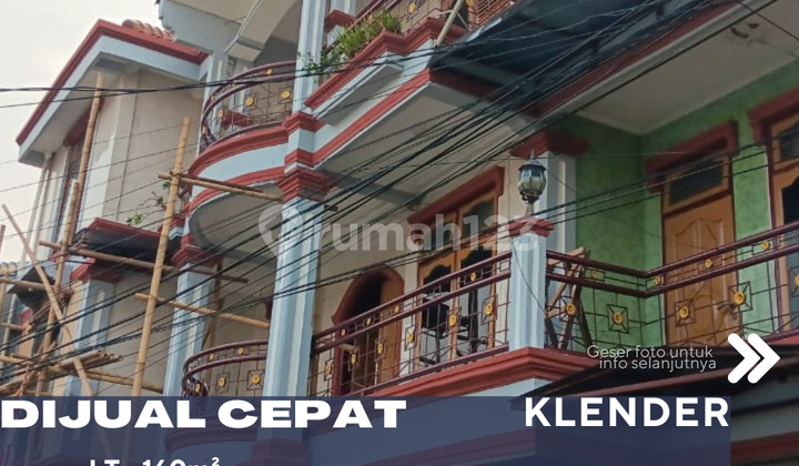 Dijual Rumah 3 Lantai Lokasi Strategis di Klender Jakarta Timur