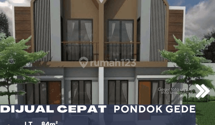 Pondok Gede Bekasi Dijual Rumah Cluster Excluxive Lokasi Strategis Unit Terbatas 1