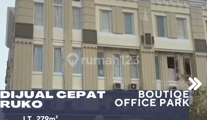 For Sale 3 Attached Shophouses Boutique Office Park Fully Furnished at NJOP Price in Kemayoran, Central Jakarta