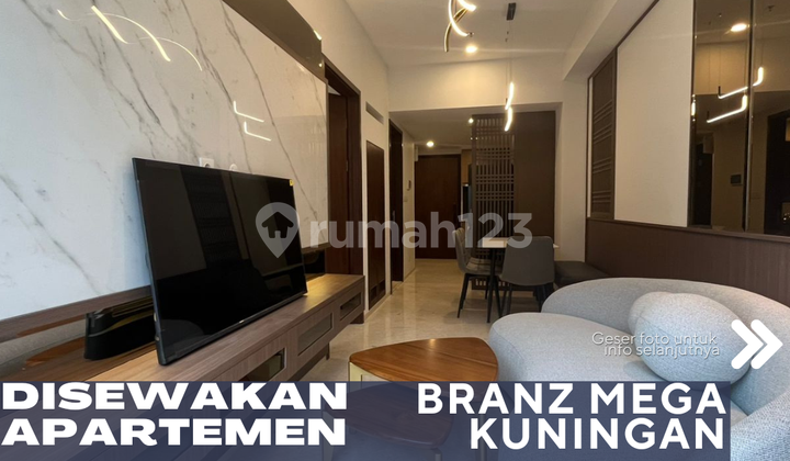 For Rent: Branz Mega Kuningan Apartment 1+1Br Fully Furnished, Strategic Location in Kuningan CBD. 1