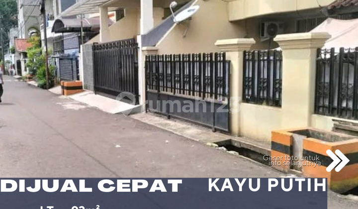 Dijual Rumah Lingkungan Nyaman Tenang Asri Lokasi Strategis di Kayu Putih Jakarta Timur
