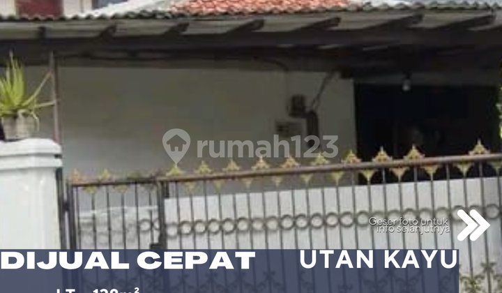 Dijual Rumah Lama Cocok Untuk Usaha Kost2an atau Kontrakan di Utan Kayu Jakarta Timur