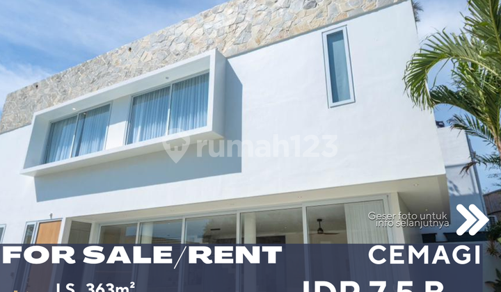 High Quality, Build and Finishing Villa with Large Pool, Spacious Garden and Ocean Views for Rent at Cemagi Badung Bali 