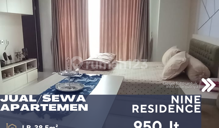 Mampang Jakarta Selatan Dijual Sewakan Apartemen Nine Residence Studio Type Murah Full Furnish