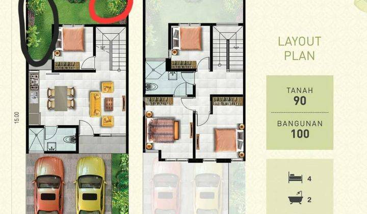 Rumah 2 lantai Grand Pakuwon Surabaya Barat Pakuwon Mall Tandes  1