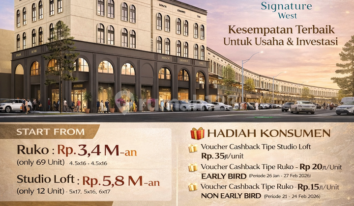 Dijual Cepat Ruko Maggiore Signature West