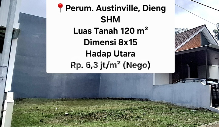 Bawah Harga Pasar Tanah Kavling Siap Bangun Di Austinville Dieng Bawah Harga Pasar Tanah Kavling Siap Bangun Di Austinville Dieng