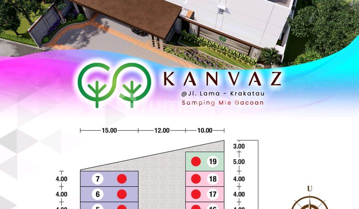 New Project Jual Rumah Townhouse Komplek Kanvaz Jalan Lama - Krakatau - Samping Mie Gacoan Krakatau Medan 2