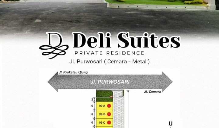 Jual Rumah Deli Suites Jalan Purwosari - Cemara - Metal - Krakatau - Medan 2