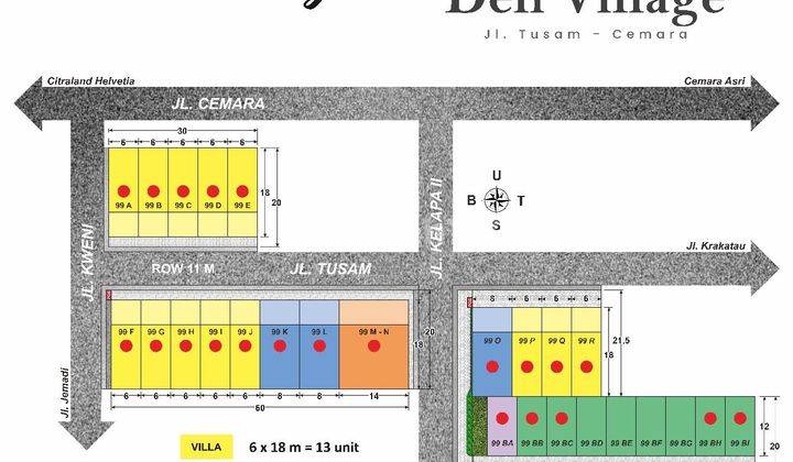 Dijual Rumah Baru komplek Deli Village jalan Tusam - Jemadi - Krakatau Medan 1