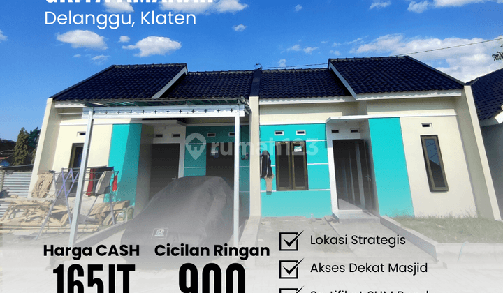 RUMAH SUBSIDI KLATEN,SHM READY CICILAN 900RB PER BULAN.TINGGAL 5 UNIT SEGERA AMANKAN KAVLING PILIHAN ANDA !!!!