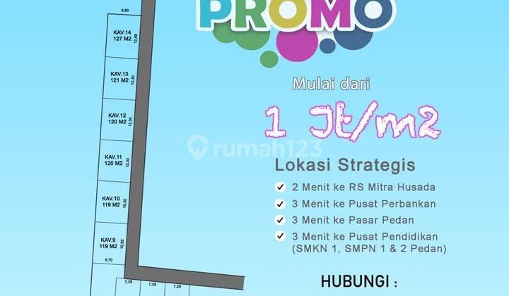 Tanah kavling pedan Utara alun alun Pedan 6