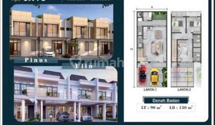 Villa Pasir Putih Pik2 Uk6x15 Lb130 Unfurnish 3+1 BR 2 Lantai New 2