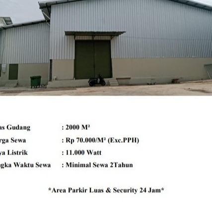 Pesing Warehouse for Rent Poglar Size 2000m2 Spacious Parking PLN 11000W Minimum Lease 2 Years