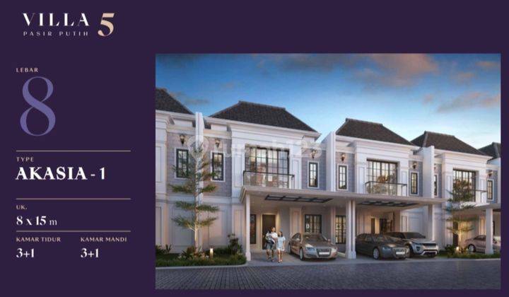 Villa Pasir Putih Residence 2lt 8x15 3+1kt Rumah di Pik 2  2