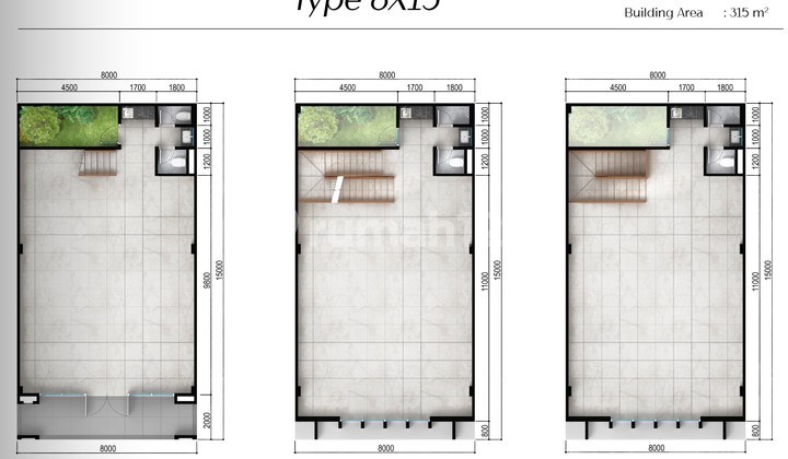 Limited Ruko Brand New 3Lt 120M 8X15 Centeria Business Loft Boulevard Utama Summarecon Bogor Sumbog 2