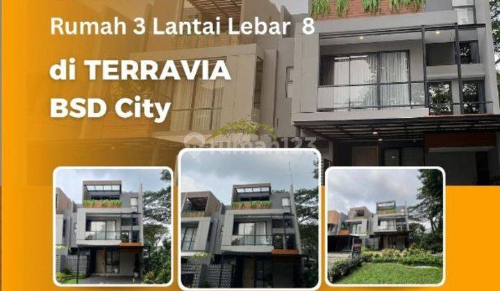 DIJUAL TERRAVIA LEBAR 8 SPACIOUS DESIGN 3,9M TANPA DP BSD CITY 2