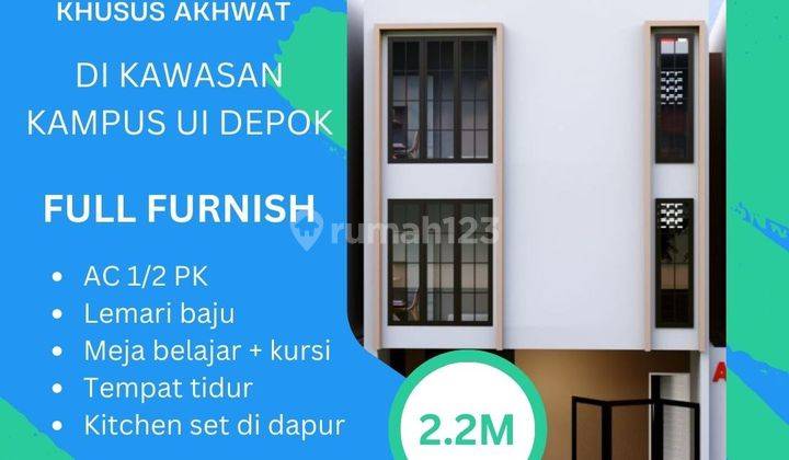 Jual Kost Dekat Ui Depok 3 Lantai Full Furnished 10 Kamar