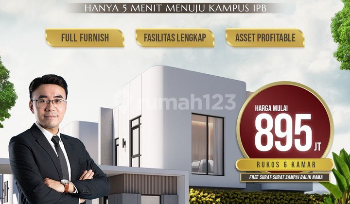 For sale: boarding house near IPB Dramaga, 6 fully furnished rooms. 1