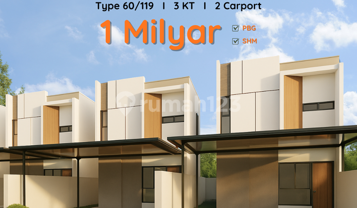 2-Story House Near UGM Jogja, 1 Billion on Jl. Kaliurang