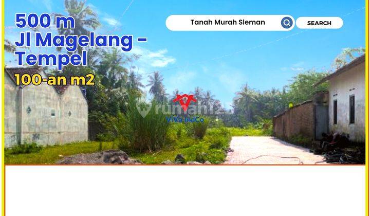 Jual Murah Tanah Dekat Polsek Tempel, Tepi Jalan Aspal 1