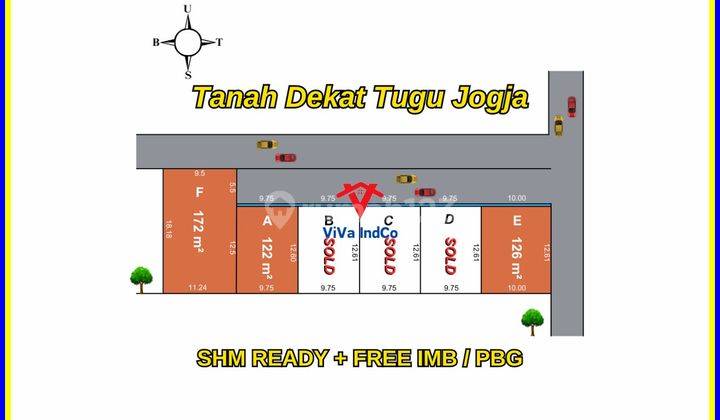 Dijual Tanah Hook di Cluster Dekat Tugu Jogja, Free Pbg 1