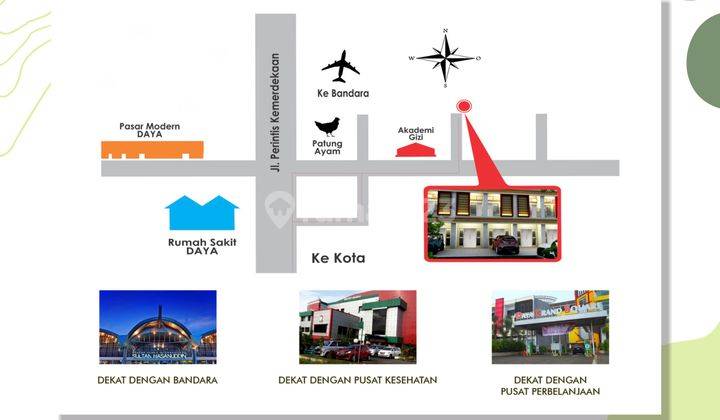 Rumah Untuk Berbisnis 2 Lantai 3 Kamar Paccerakang, Makassar 3