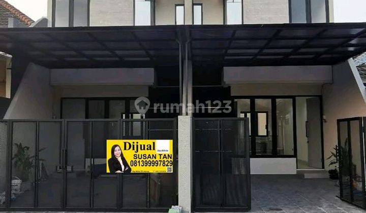 Jual Rumah 2 Lantai New Gress Minimalis Modern Pondok Candra Rungkut 1