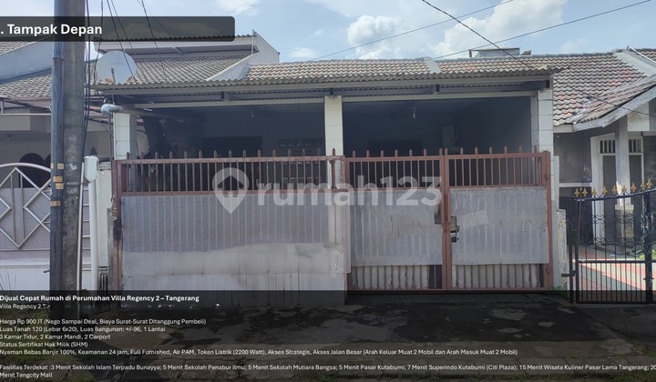 Dijual Rumah SHM di Perumahan Villa Regency 2 By Rumah Chinida (Dw) Dijual Rumah SHM di Perumahan Villa Regency 2 By Rumah Chinida (Dw)