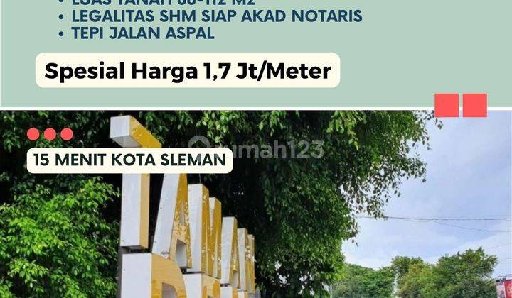 Tanah Hook Barat Rs Murangan Sleman, Tepi Jalan, SHM Pekarangan 1