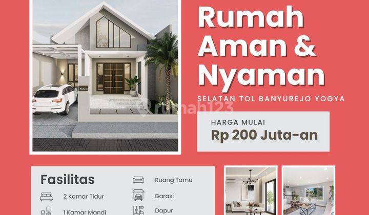 Free BBN & BPHTB: Rumah Dijual Jogja, 12 Menit Exit Tol Banyurejo 1