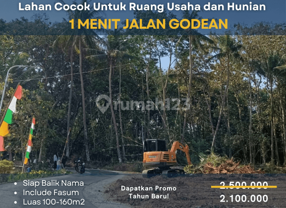 Tanah Dijual di Godean, Sleman SHM 100 m² 1