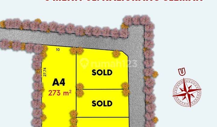 Tanah Villa Lingkungan Tenang di Pakem, Sleman SHM 273 m² 2