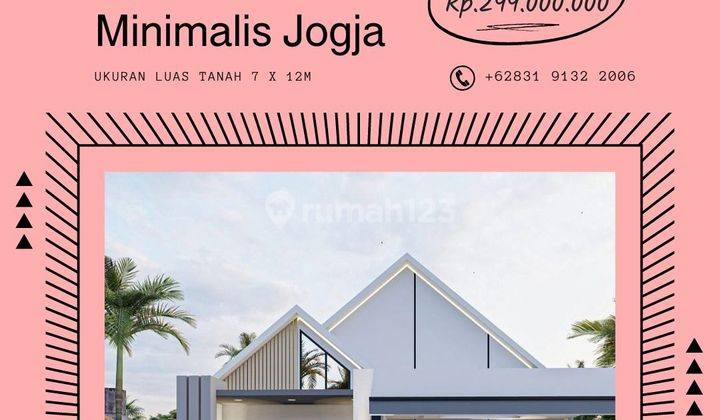 Rumah 300 jt-an, 15 Menit Gerbang Tol Jogja, Free BBN dan BPHTB 1