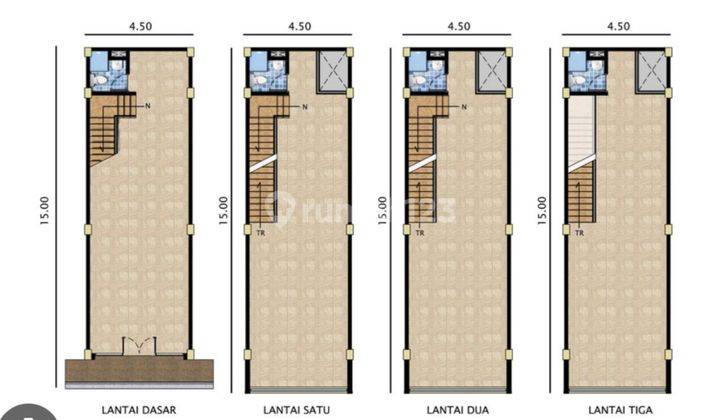 Ruko Golf Island Blok E 4.5x15 di Golf Islland PIK  2