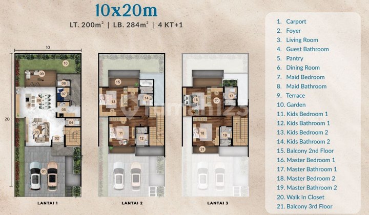 Dijual Rumah Mewah Tepi Pantai, The Peninsula Residences, Uk 10X20, Dekat Pusat Kuliner & Cbd