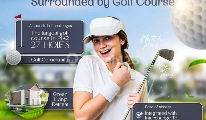 Kavling Permata Golf Pik2 Uk 15x30 Kavling Hunian View Lapangan Golf terbesar 27 Holes 