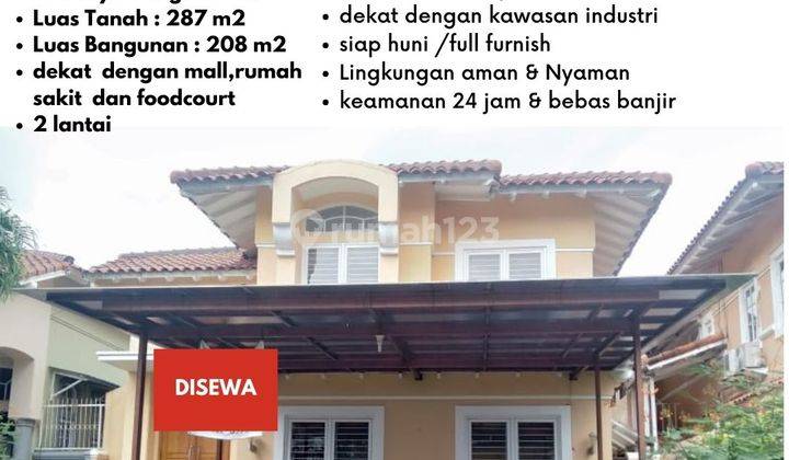 Disewakan Rumah Full Furnish di Taman Menteng Lippo Cikarang 1