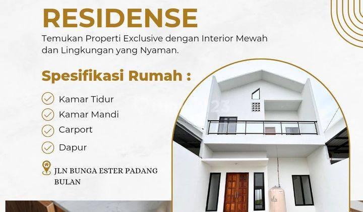 DIJUAL RUMAH DAERAH PADANG BULAN 2 LANTAI 2