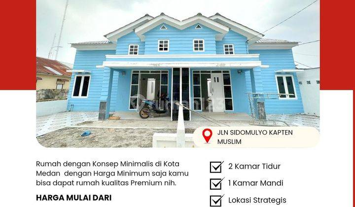 SISA 1 UNIT, DI JALAN SIDOMULYO KAPTEN MUSLIM UK 7X13  1