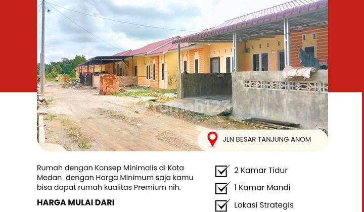 RUMAH SUBSIDI UK 7X12 DI JALAN BESAR TJ ANOM  1