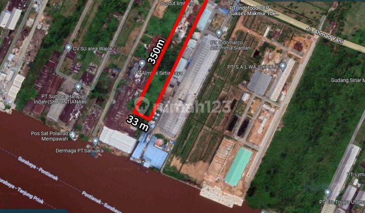 Dijual tanah lokasi wajok hulu pinggir jalan Pontianak utara 1