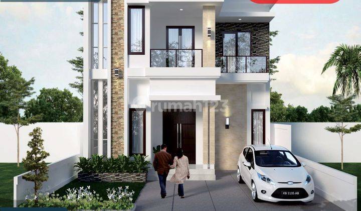 Rumah 2 lantai di paris 2 dengan plafond Variasi  2