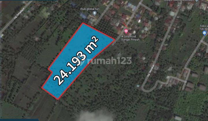 Dijual Tanah di Jl. Tani Dharma Sungai Pinyuh, Mempawah 1