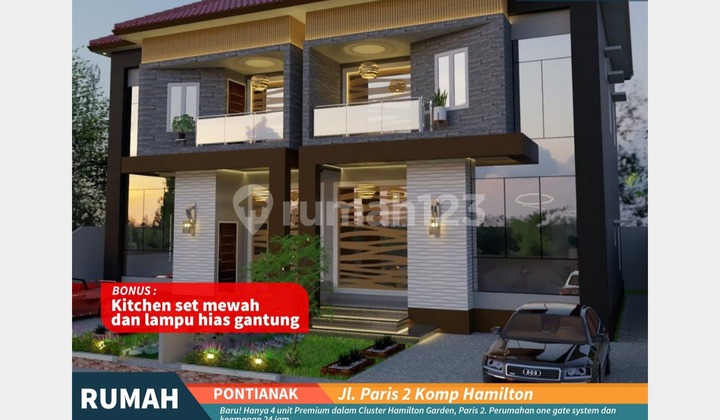 Dijual Rumah Baru dalam Cluster di Jl. Paris 2 Komp. Hamilton