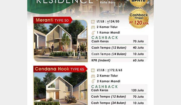 *Cluster Gemilang Agung Residence* Meranti Type 50 Dapatkan cashback hingga 120juta 1