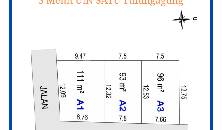 Tanah Kavling Tulungagung 1 Jt an m² 3 Menit Uin Tulungagung  2