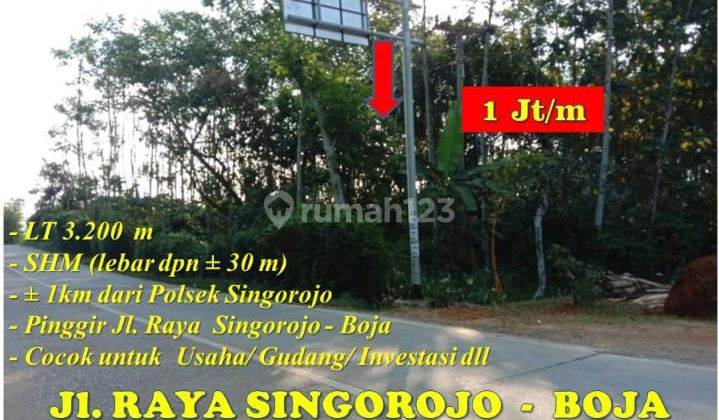  Jual Murah Tanah SHM Luas + 3.200m2, Singorojo Boja kendal  1
