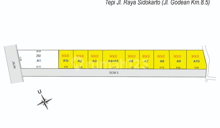 Land for Sale in Godean on Sidokarto Main Road Near UNISA Yogyakarta Campus, Ready to Build with SHM.