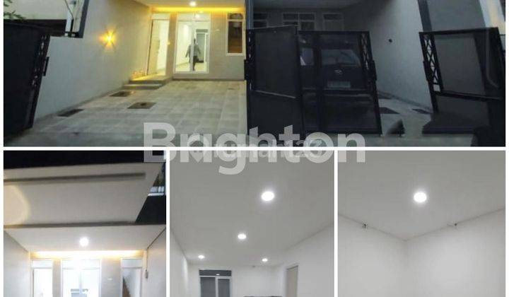 Rumah siap huni kondisi baru dengan design bisa buat usaha di rumah, free kompor tanam rumah 3 lantai ukuran 4,5 x 16 m2 hadap selatan row 1 mobil lega 1